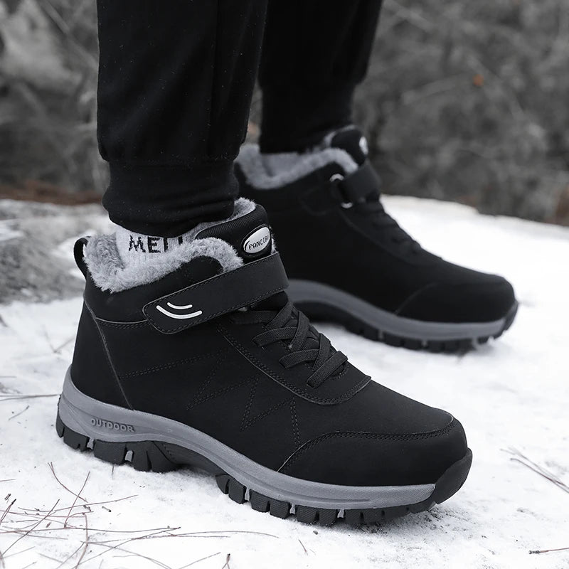 Men Top Quality Casual Snow Boots Waterproof Warm Winter Shoes Men Hiking Boots Outdoor Mountain Climbing Sneaker Man Trekking - Sun Studio