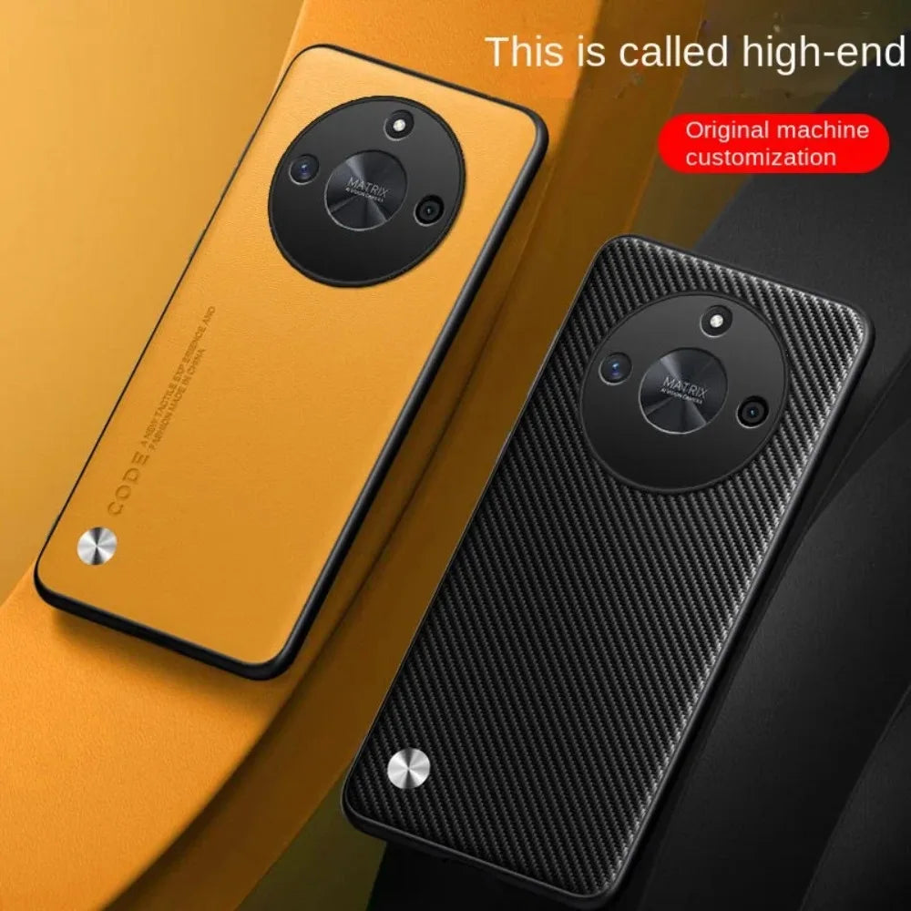 Leather Shockproof Case For Huawei Honor X9B X9A X8A X7A Magic 7 Lite Pro Soft Leather Grain Slim Texture Protect PC Cover Funda - Sun Studio