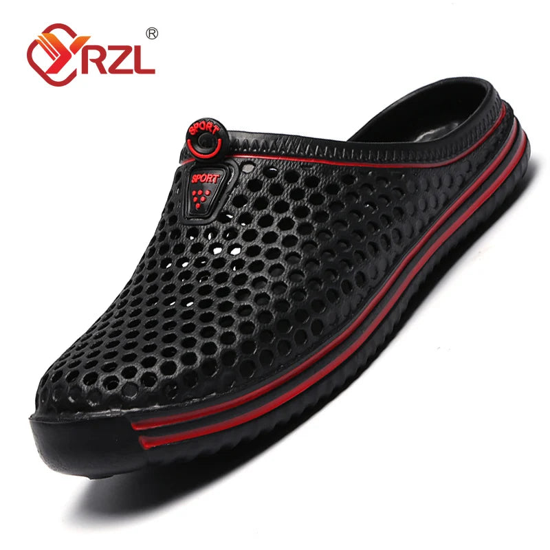 YRZL Summer Men Sandals Light EVA Men's Casual Shoes Hole Shoes Clogs Lovers Home Garden Outdoor Male Beach Flat Slippers - Sun Studio