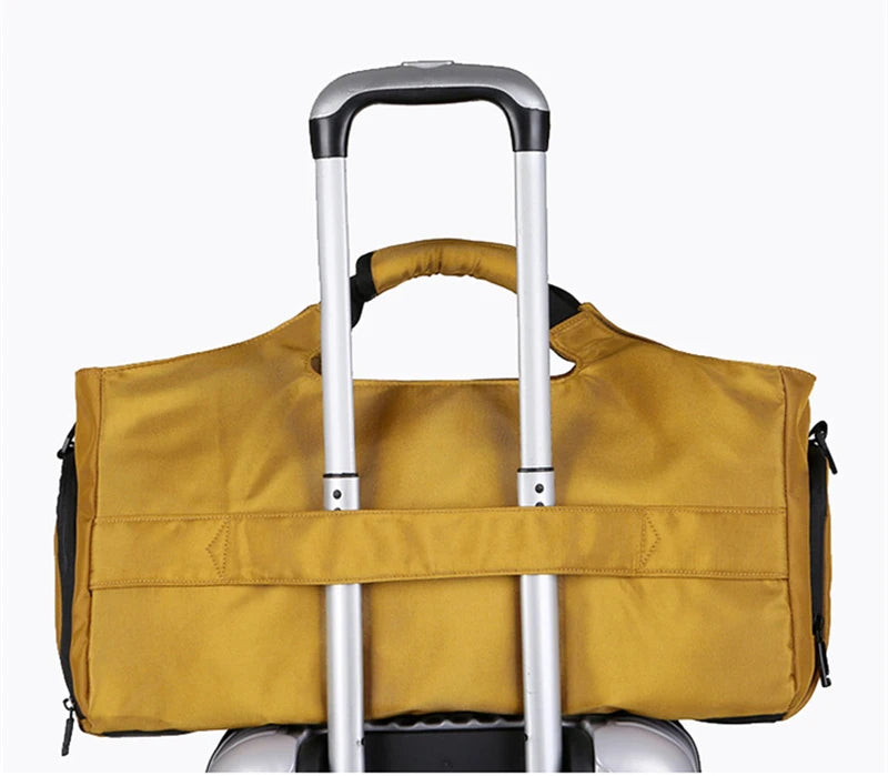 Gym Sports Bag for Men Travel Fitness Duffle Shoe Pocket Luggage Duffel Waterproof Tote Handbags Weekend Shoulder Outdoors Bag - Sun Studio