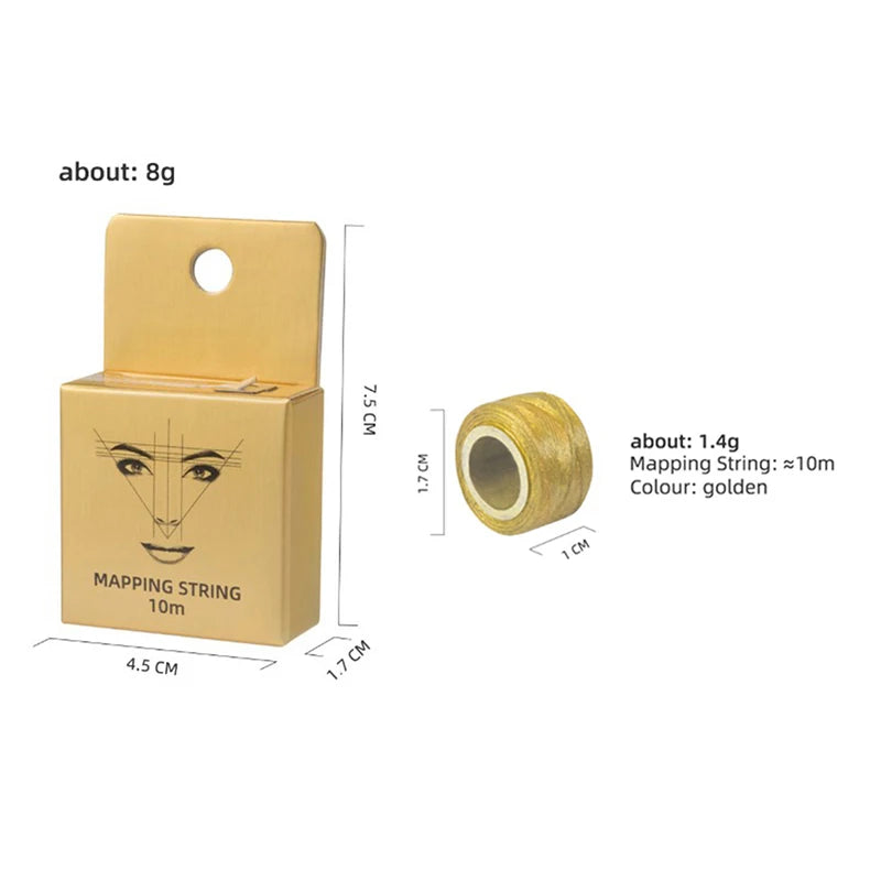 Make Up Dyeing Liners Thread Semi Permanent Positioning Eyebrow Measuring Mapping Tool Pre-ink String For Microblading Eyebow - Sun Studio