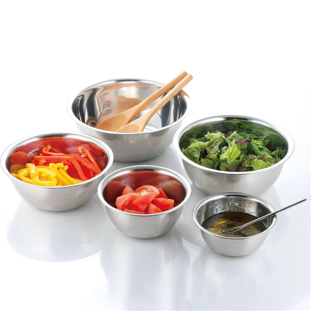 Stainless Steel Mixing Bowls Multi-Functional Kitchen Cooking Storage Bowls For Portable Home Outdoor Camping Accessories - Sun Studio