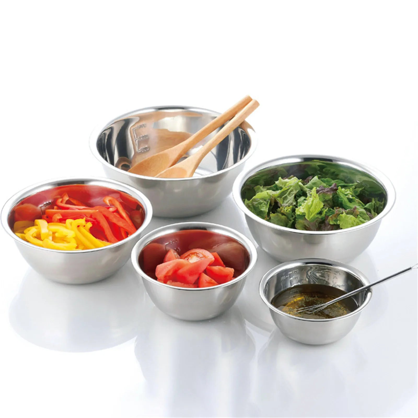 Stainless Steel Mixing Bowls Multi-Functional Kitchen Cooking Storage Bowls For Portable Home Outdoor Camping Accessories - Sun Studio