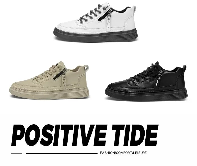 Sports Shoes Men's High-top Casual Shoes Platform Footboard Shoes Spring and Autumn Comfortable Fabrics Luxury Designer Shoes - Sun Studio