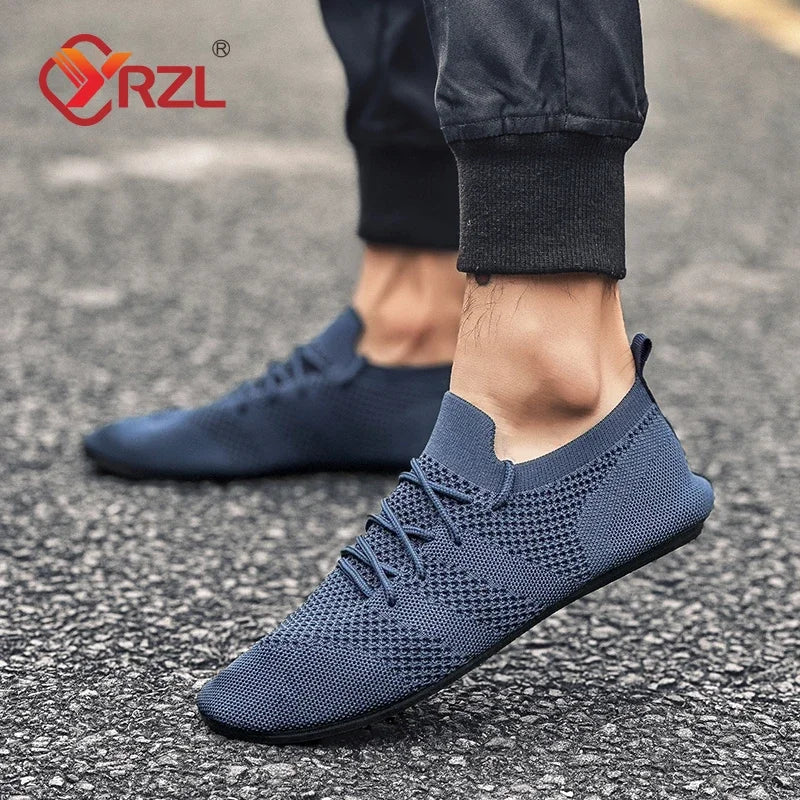 YRZL Mesh Loafers Men Driving Moccasins High Quality Flats Walking Shoes Breathable Non Slip Casual Loafers Summer Mens Shoes - Sun Studio