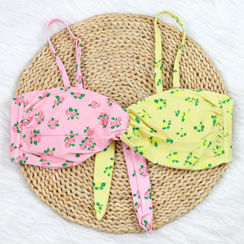 CPUTAN Sexy 2024 Push Up Bikini Set Floral Print Swimwear Women Biquini Girls Swimsuit Summer Brazilian Bathing Suit Beachwear - Sun Studio