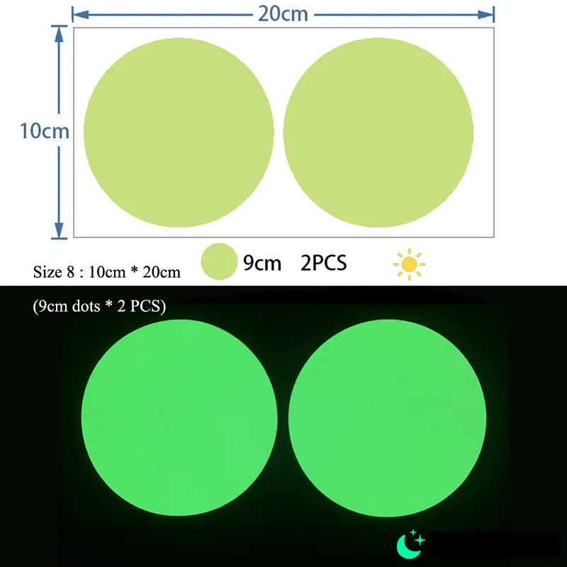 Luminous Round Dot Wall Stickers Kids Room Background Decoration Self-adhesive Decals Bedroom Home Decor Glow In The Dark Mural - Sun Studio