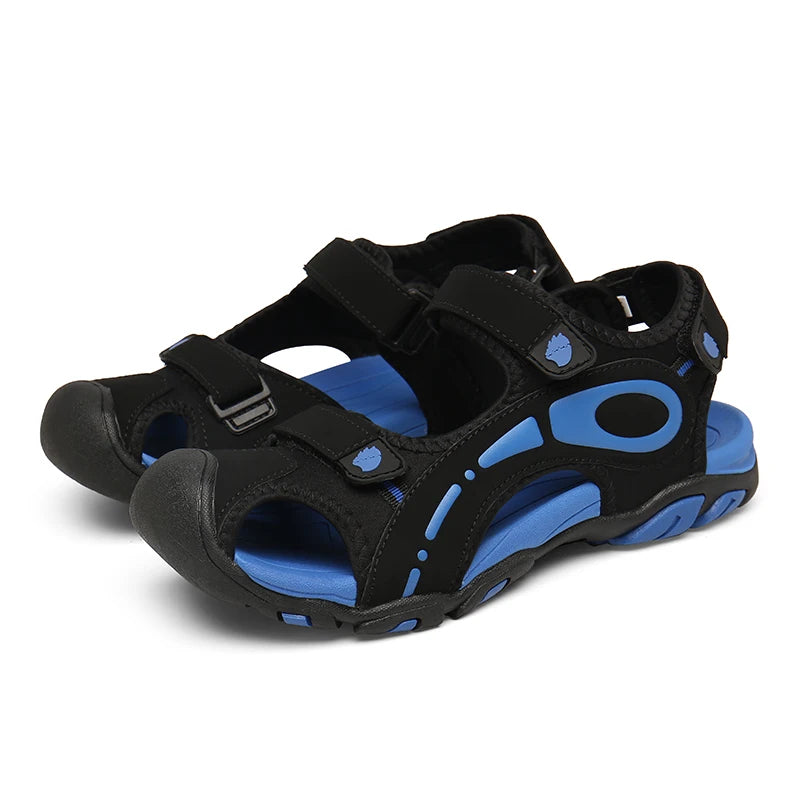 Hommes Sandales de haute qualité mode d'extérieur durables faites à la main avec surpiqûres Plates Bout fermé antidérapantes Chaussures de randonnée Hommes Sandales de plage
