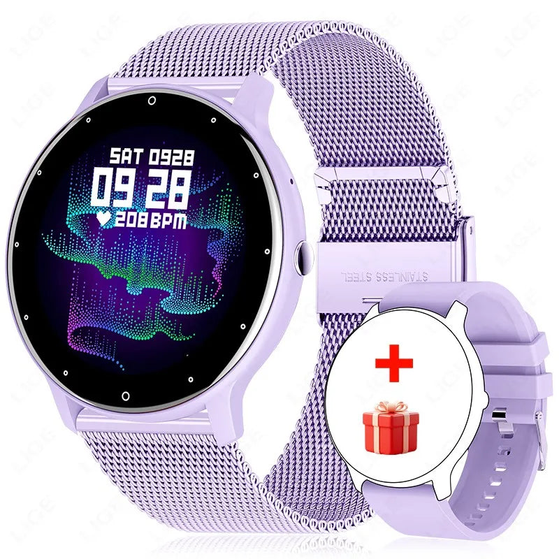 LIGE New Smart Watch Men Sports Fitness Watches Heart Rate Full Touch Screen Bluetooth Call 2026 New Ultra Light Smartwatch Men - Sun Studio