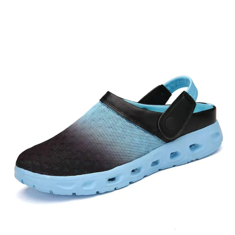 Plus Size 36-46 Mens Sandals Summer Garden Shoes Mesh Slippers Soft Bottom Beach Clogs Womens Slip-On Solid Breathable Zapatos 3 - Sun Studio