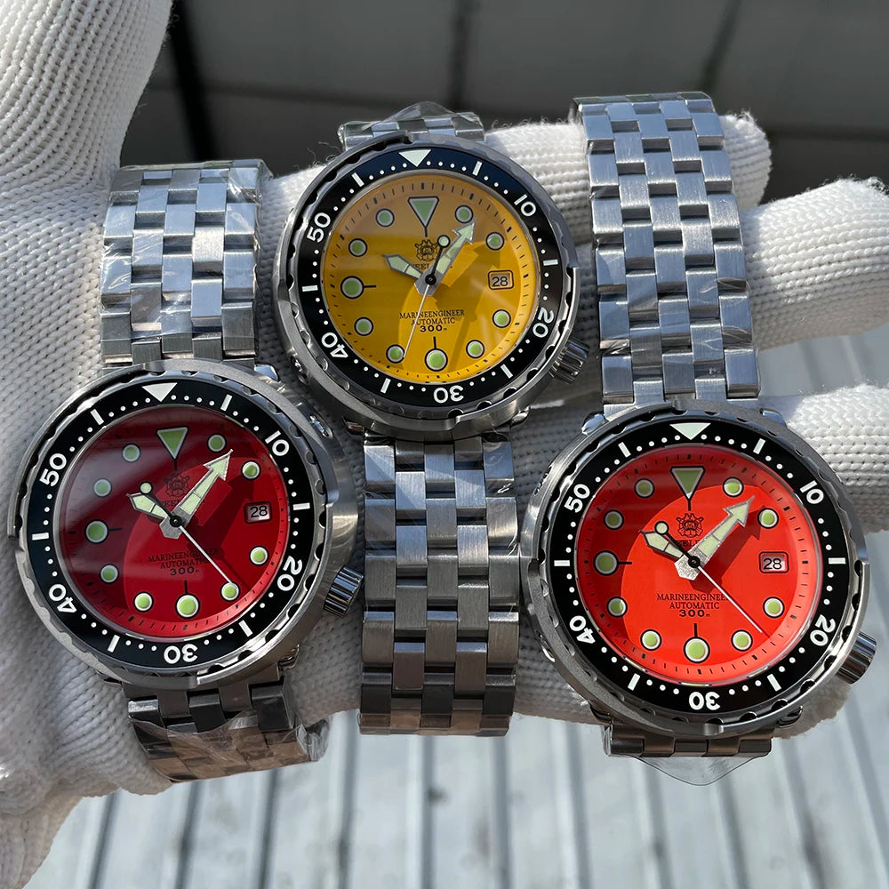 STEELDIVE SD1975 Luxury Automatic Watches Men Dive Watch 30Bar Waterproof Luminous Clock Sapphire Mirror Mechanical Wristwatch - Sun Studio