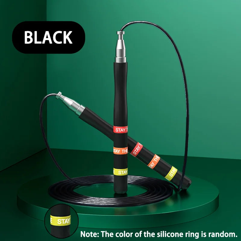 Aluminum alloy steel wire metal handle student adult fitness fat burning racing training competition skipping rope - Sun Studio
