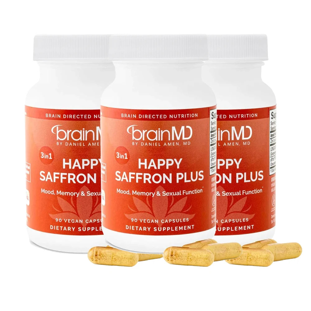 Saffron Supplements With Saffron Flower Extract, Curcumin & Zinc for Mood, Memory & Eye Health, Joint Supplements for Men Women - Sun Studio