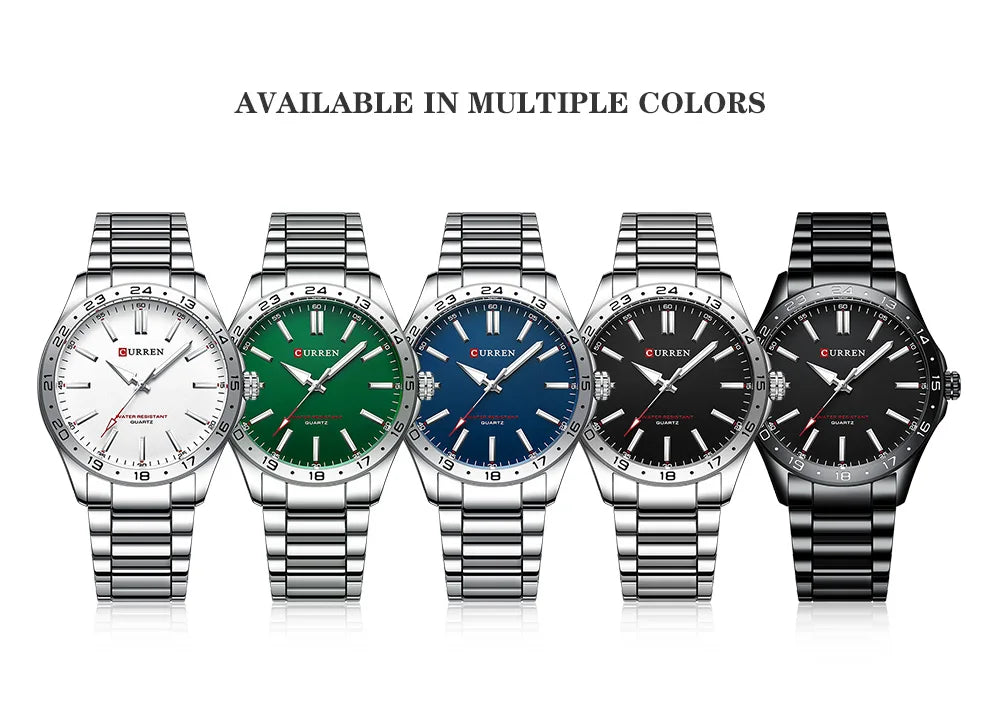 CURREN 8452 Men Fashion Ultra Thin Watches Simple Men Business Stainless Steel Quartz Watch Casual Watch Men's wristwatch - Sun Studio