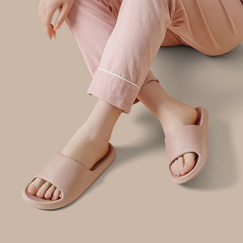 Summer NEW Slippers For Men Women Eva Soft Bottom Slippers Indoor House Slides Flat Sandals Outdoor Beach Shoes Man Flip Flops - Sun Studio
