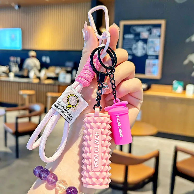 Fitness Keychain,Colorful Gym Bag Charm for Fitness Lovers, Motivational Fitness Gym Key ring,Workout Keychain Gifts - Sun Studio