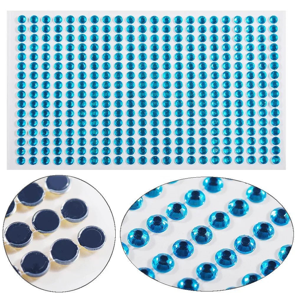 Face Decorations Rhinestone Stickers for Music Festival Halloween Party Mobile Crystal Sticker Women Girls DIY Diamond Stickers