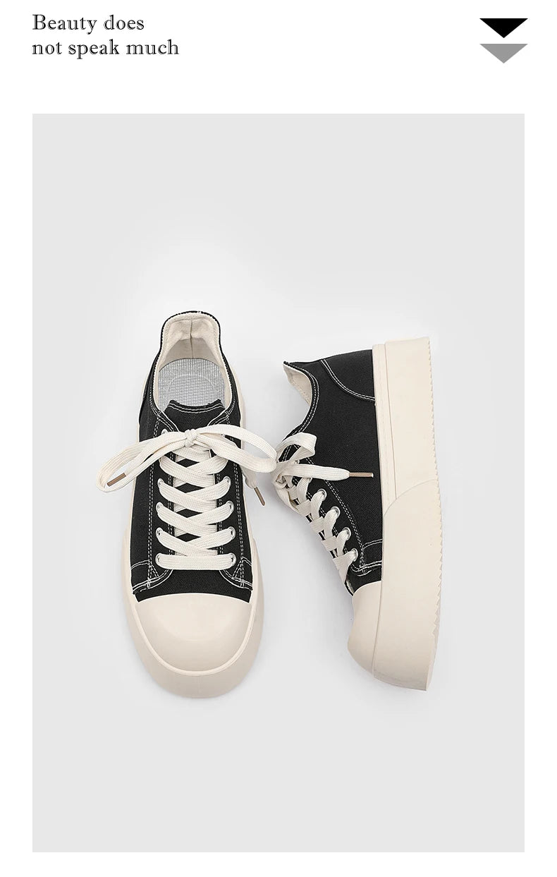 Canvas Platform Sports Shoes Fabric Outdoor Shoes for Men Skateboard Soft and Comfortable All-match Wear-resistant Non-Slip New - Sun Studio