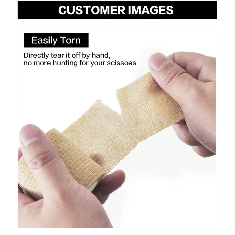 1/6pcs 5cmx4.8m Disposable Tattoo Bandage Sport Wrap Tape Self Adhesive Elastic Bandage Colors Tape Tattoo Accessories - Sun Studio