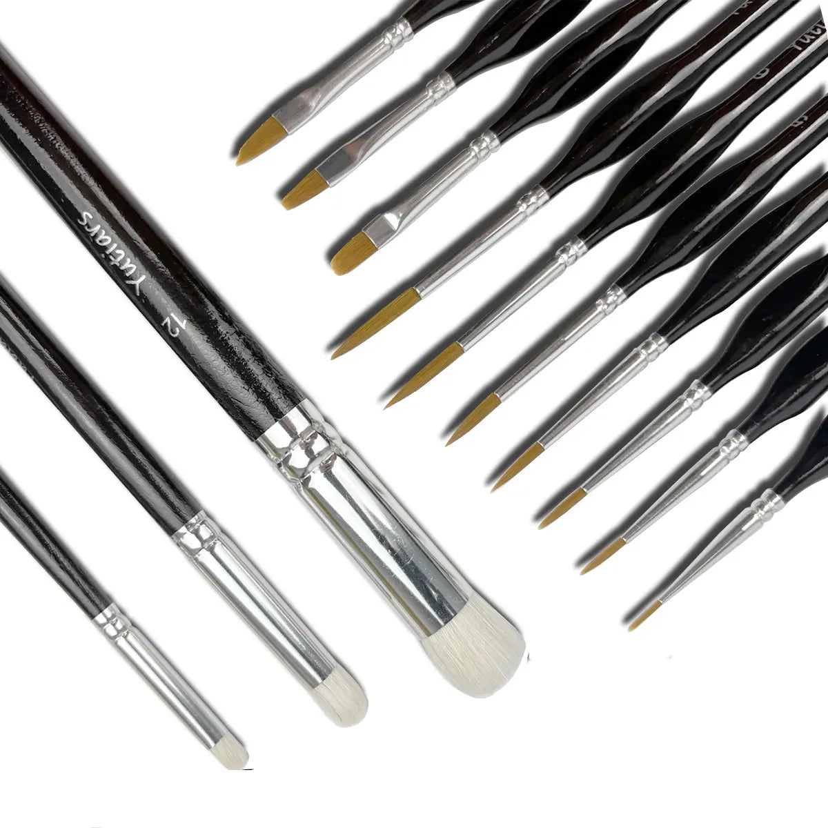 Yutiars Miniature Paint Brushes Drybrush Micro Detail Paint Brush Set, Small Fine Detail Brushes for Acrylic, Watercolor and Oil - Sun Studio
