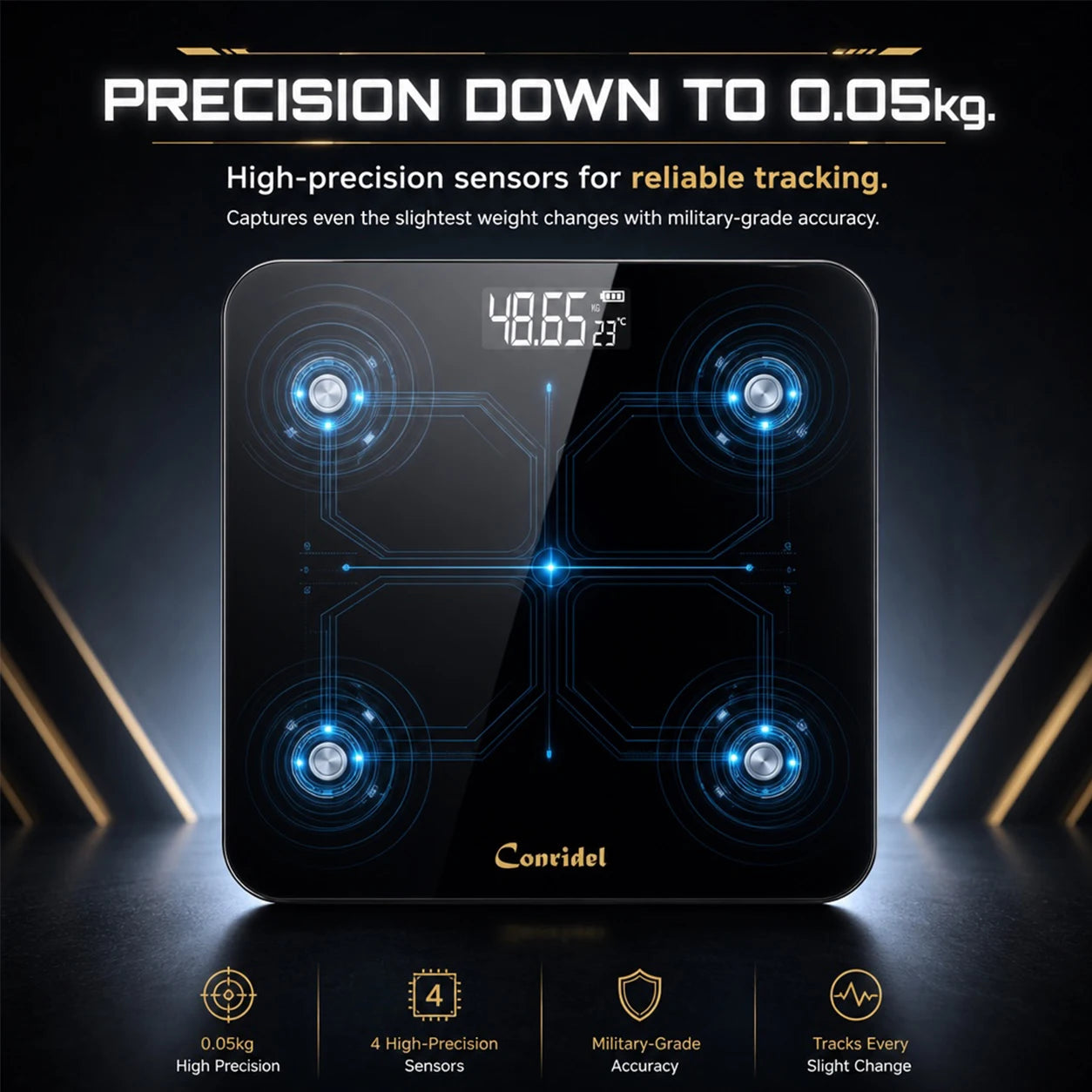 28CM MAX180kg Weight Loss Weighing Device LED Display Weight Scale USB Charging Precision Electronic Scale for Home Office Adult - Sun Studio