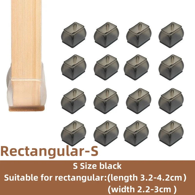16Pcs Silicone Furniture Non-Slip Legs Pads Chair Leveling Feet Mat Hardwood Floors From Scratches Protectors Mat Home Decor - Sun Studio