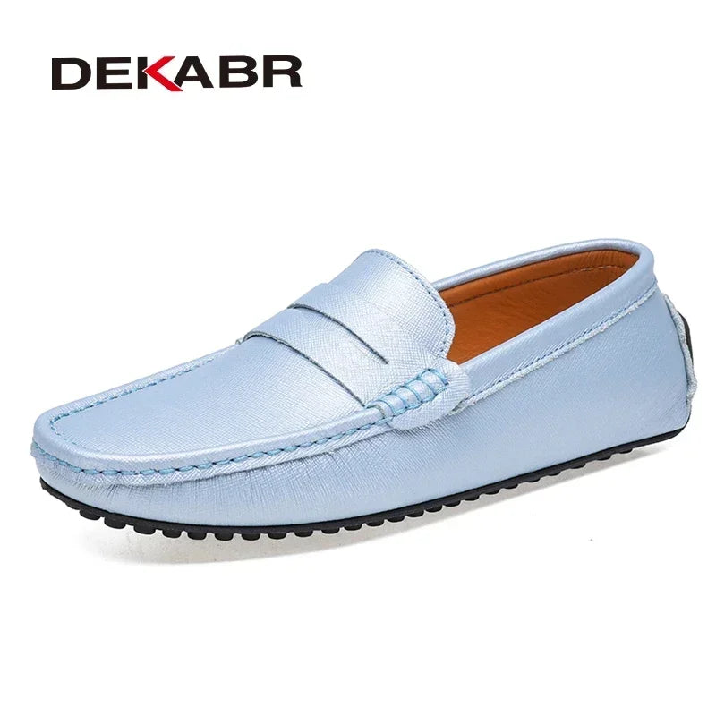 DEKABR Loafers Shoes Men Fashion Shoes New Spring Comfy Men's Flats Moccasins Classic Original Leather Men Casual Shoes - Sun Studio