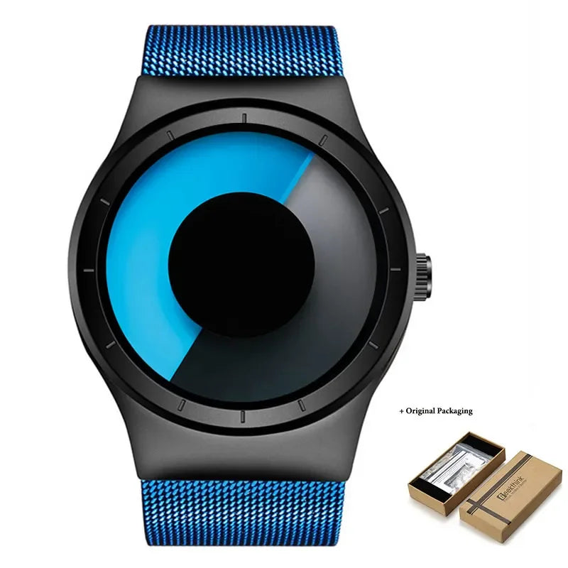 Relogios Masculino Creative Quartz Watches Men Fashion Brand Fashion Stainless steel Unisex Watch Clock Male female Designer - Sun Studio