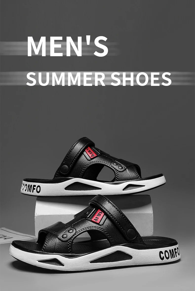 Men's Slippers Summer New Sandals EVA Light Adult Thick-soled Beach Shoes Non-slip Open-toe Sandals for Outdoor - Sun Studio