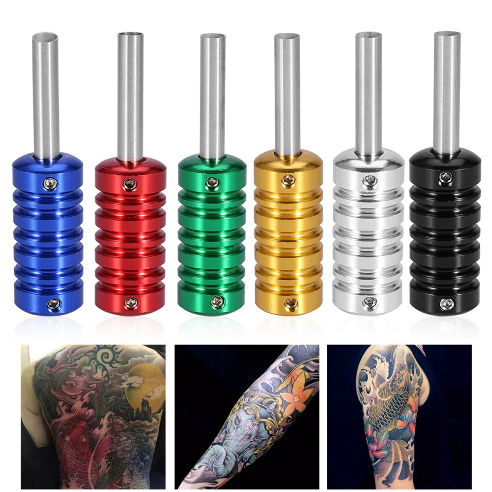 6Colors Tattoo Machine Gun Part Handle Tube Tip Grip Body Art Accessory With Stem Tattoo Gun Grip Tattoo Accessory - Sun Studio