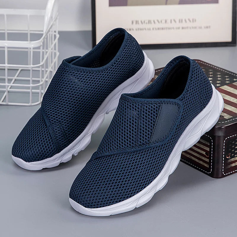 Sneakers Men Orthopedics Wide Feet Swollen Walking Casual Shoes Thumb Eversion Adjusting Soft Comfortable Light Man Shoes Black - Sun Studio