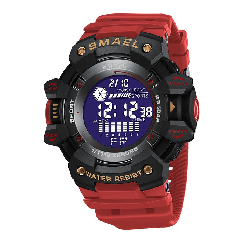 Mens Watch Military Water resistant SMAEL Sport watch Army led Digital wrist Stopwatches for male 8050 relogio masculino Watches - Sun Studio