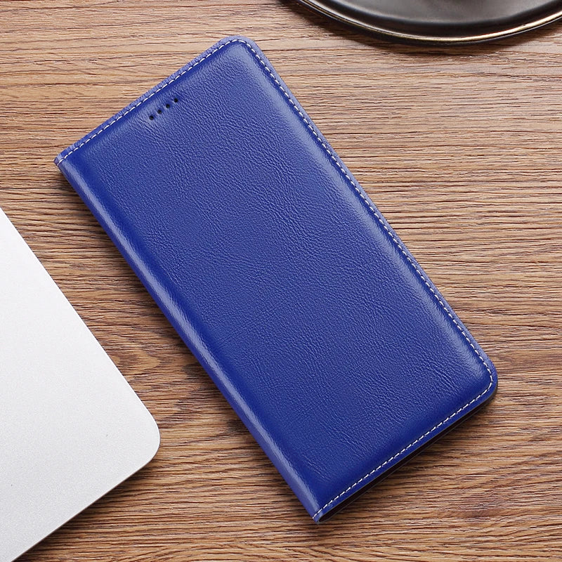 Magnetic Genuine Leather Skin Flip Wallet Book Phone Case Cover On For Infinix Hot Note 30 40 50 50i 60 Pro Plus 4G 5G Note60 - Sun Studio