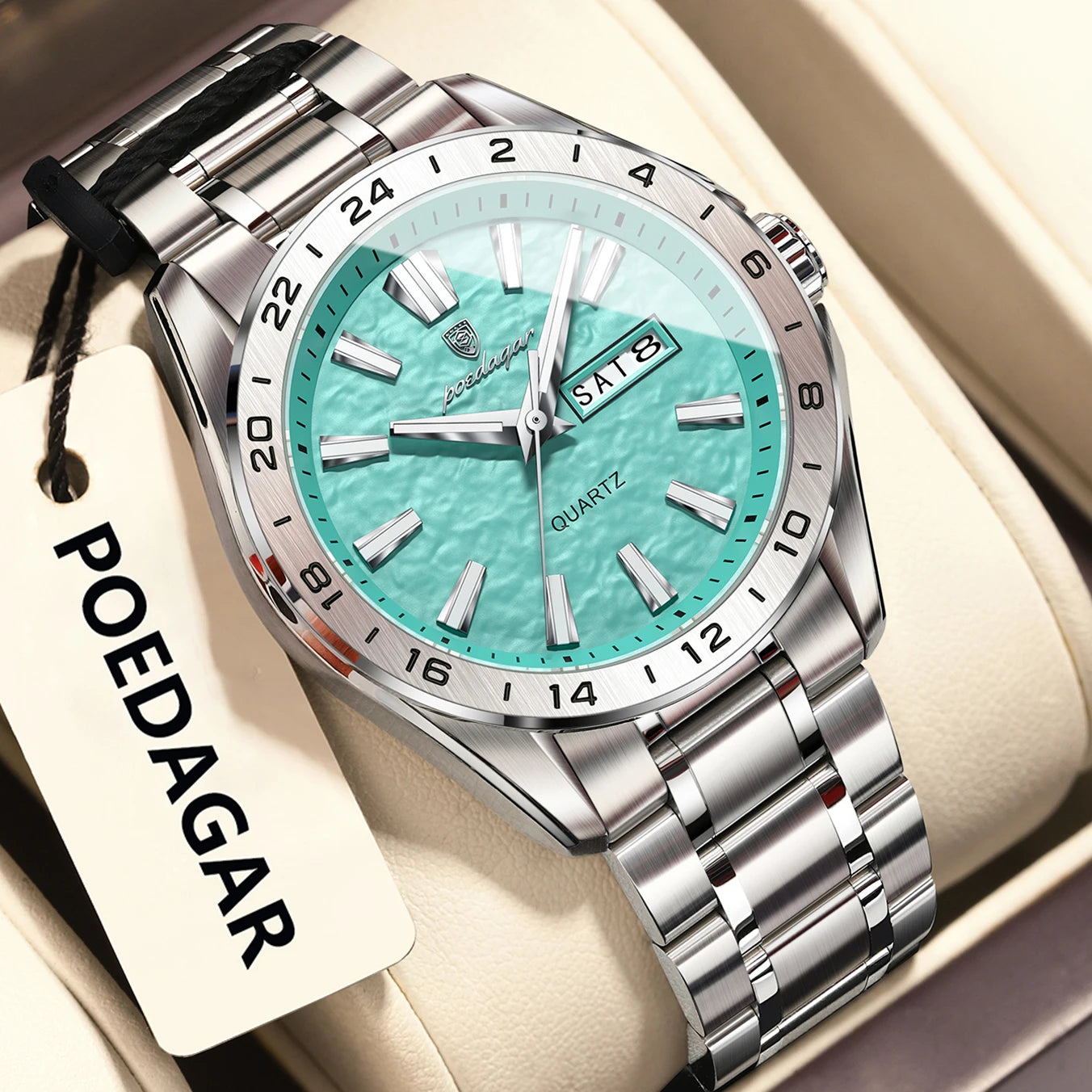 POEDAGAR Sport Luxury Man Wristwatch High Quality Waterproof Luminous Watch For Men Fashion Date Week Quartz Men's Watches Reloj - Sun Studio