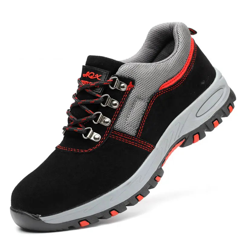Mens Work leather Boot Safety Shoes Steel Toe Cap Puncture-Proof Work Sneakers Indestructible Work Shoes Men Shoes male kevlar - Sun Studio