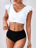 2026 Ruffle Bikinis Women Sexy Swimwear Female High Wasit Swimsuit Bathers Bathing Swimming Swim Suit Beachwear Summer - Sun Studio