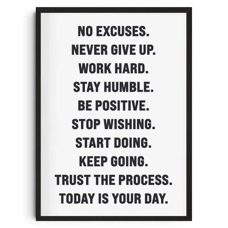 Gym Wall Art Poster Gym Inspirational Poster Home Gym Wall Decoration Gym Slogan Canvas Printing Decorative Painting Frameless - Sun Studio