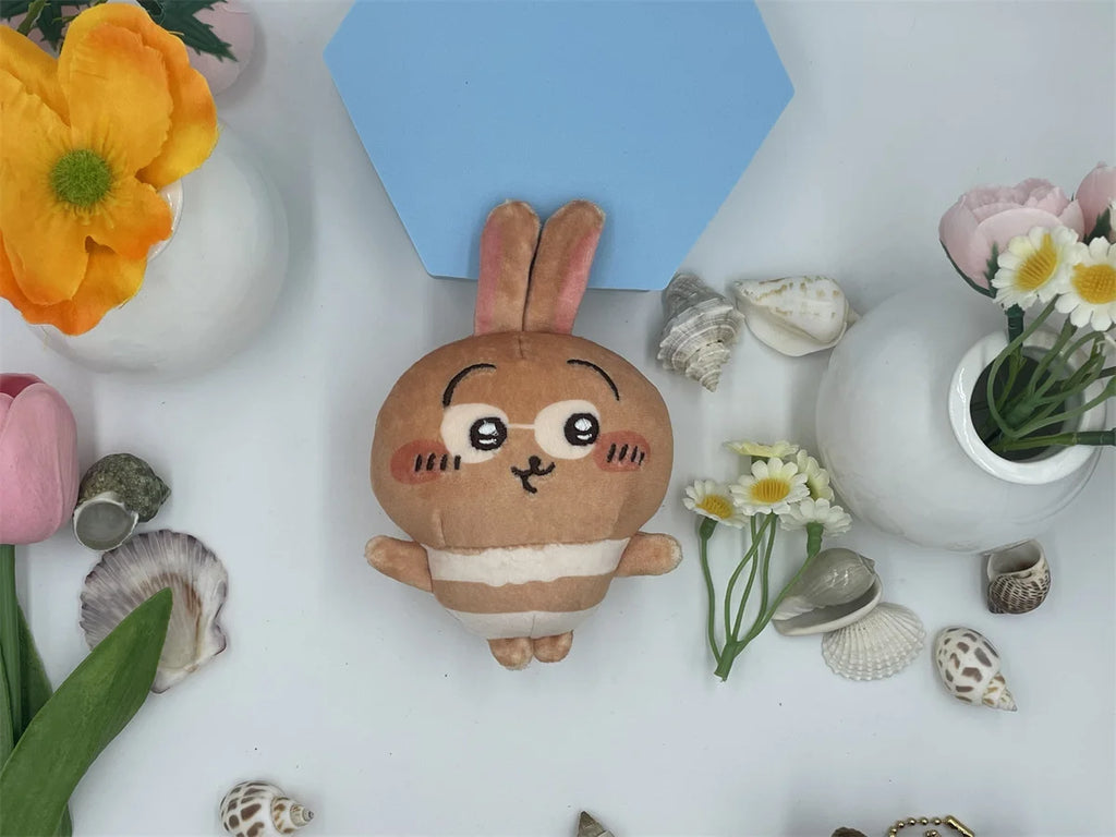 13cm Japanese Cartoon Beach Chikawas Animated Plush Doll Usagi Keychain Pendant Hachiware Swimsuit Cute Plush Toy Girl Gift - Sun Studio