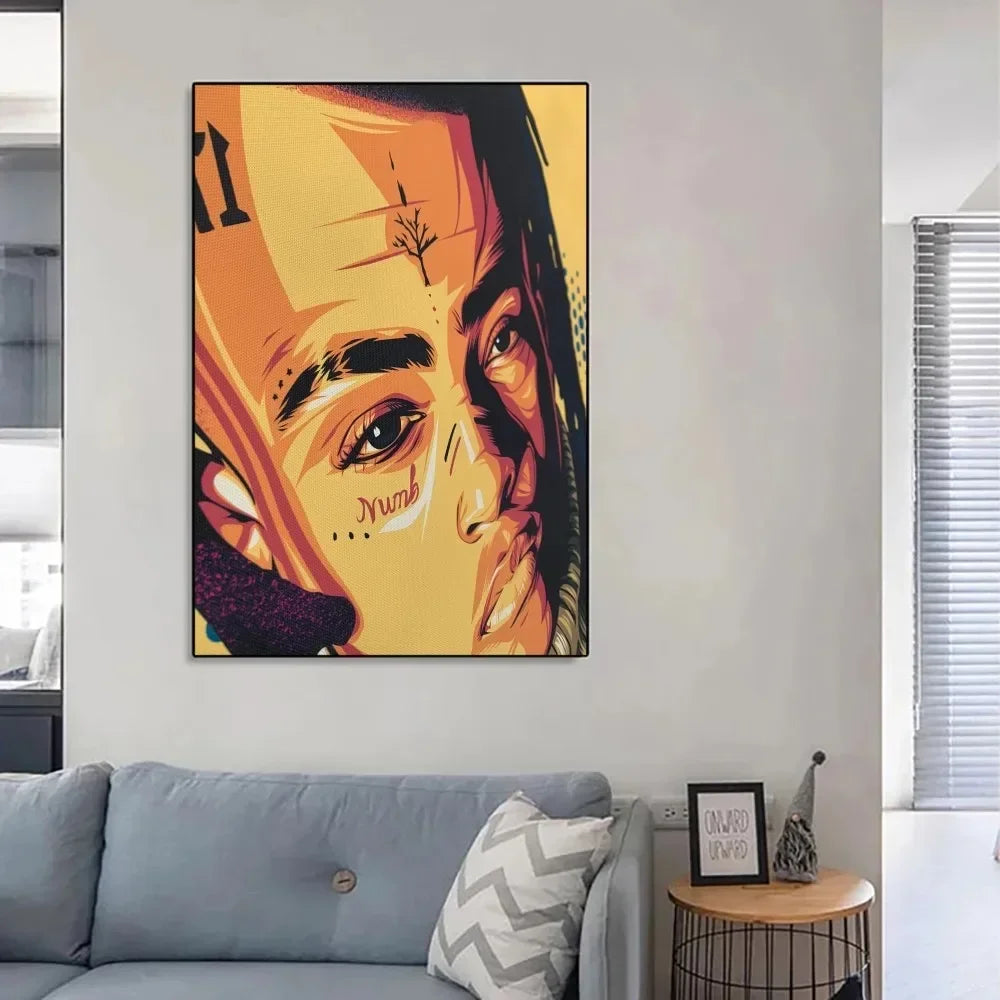 Hip Hop Rap Wall Art Hip Hop Z-XXXTentacion Music Cover Album Canvas Poster Print Living Room Bedroom Home Decor - Sun Studio