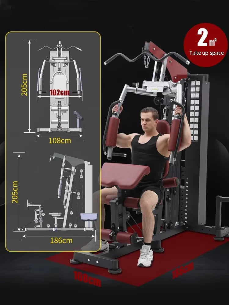 Home Indoor Comprehensive Gym Trainer Fitness Equipment With Strength Exercise Metal Material - Sun Studio