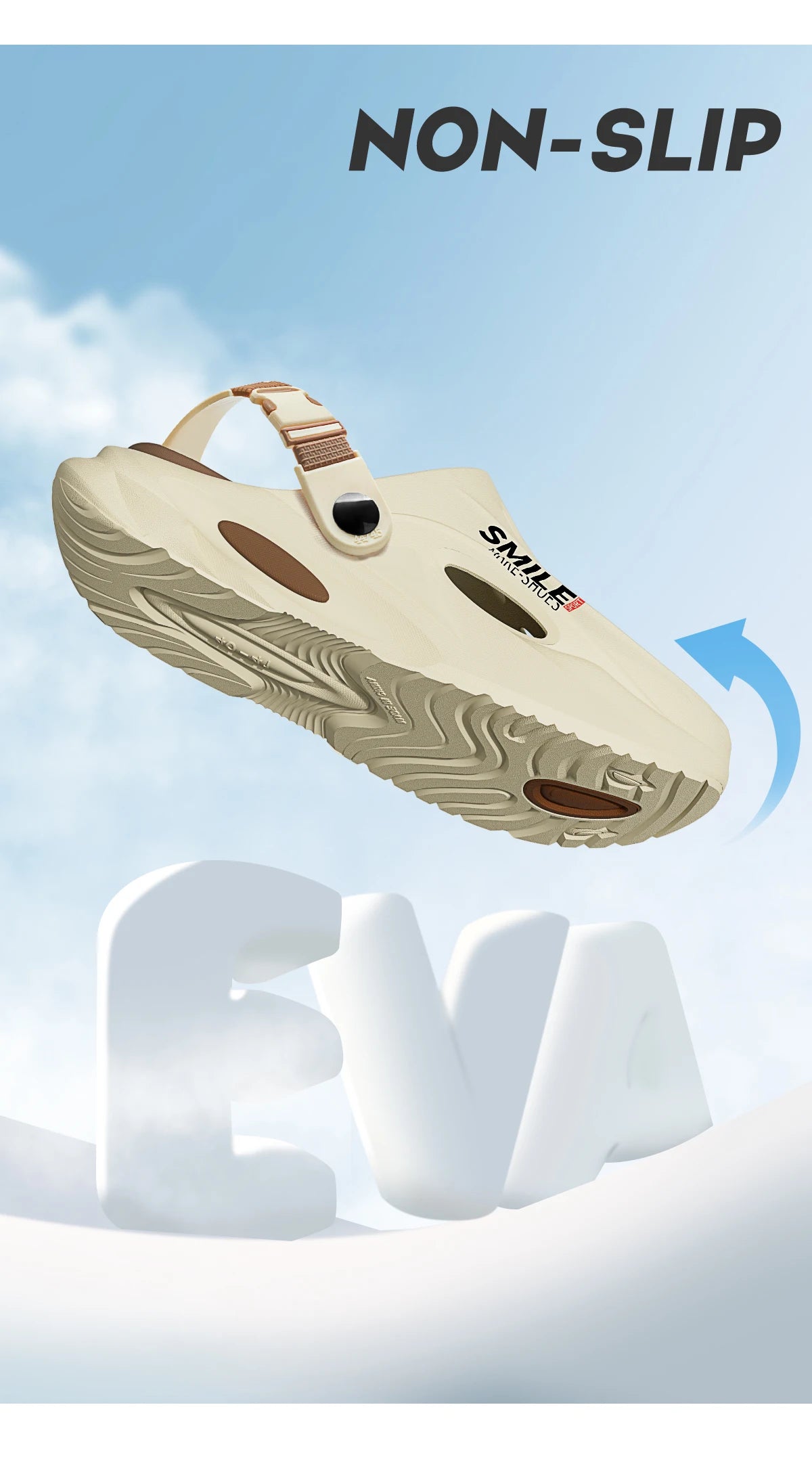 Thick Bottom Men Hole Shoes Beach Slip-On Outdoor Slippers Non-Slip Comfortable Outdoor Slippers - Sun Studio