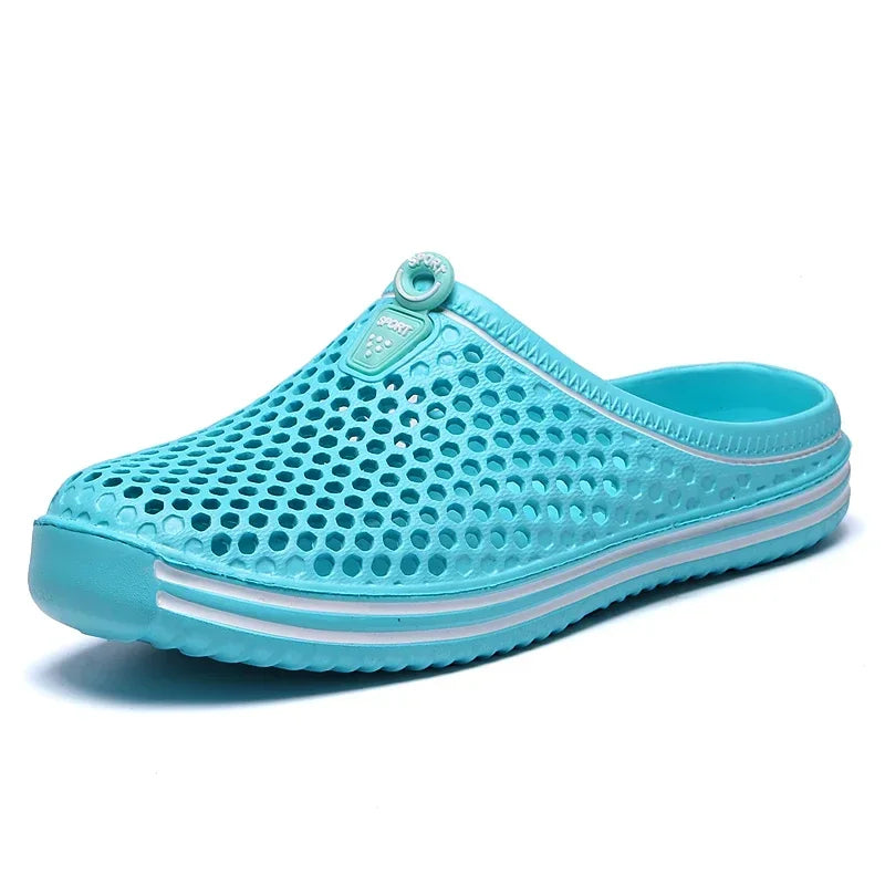 YRZL Sandales d'été pour hommes légères en EVA, chaussures décontractées pour hommes, sabots à trous, sabots, chaussures de jardin, d'extérieur, pantoufles plates de plage pour hommes