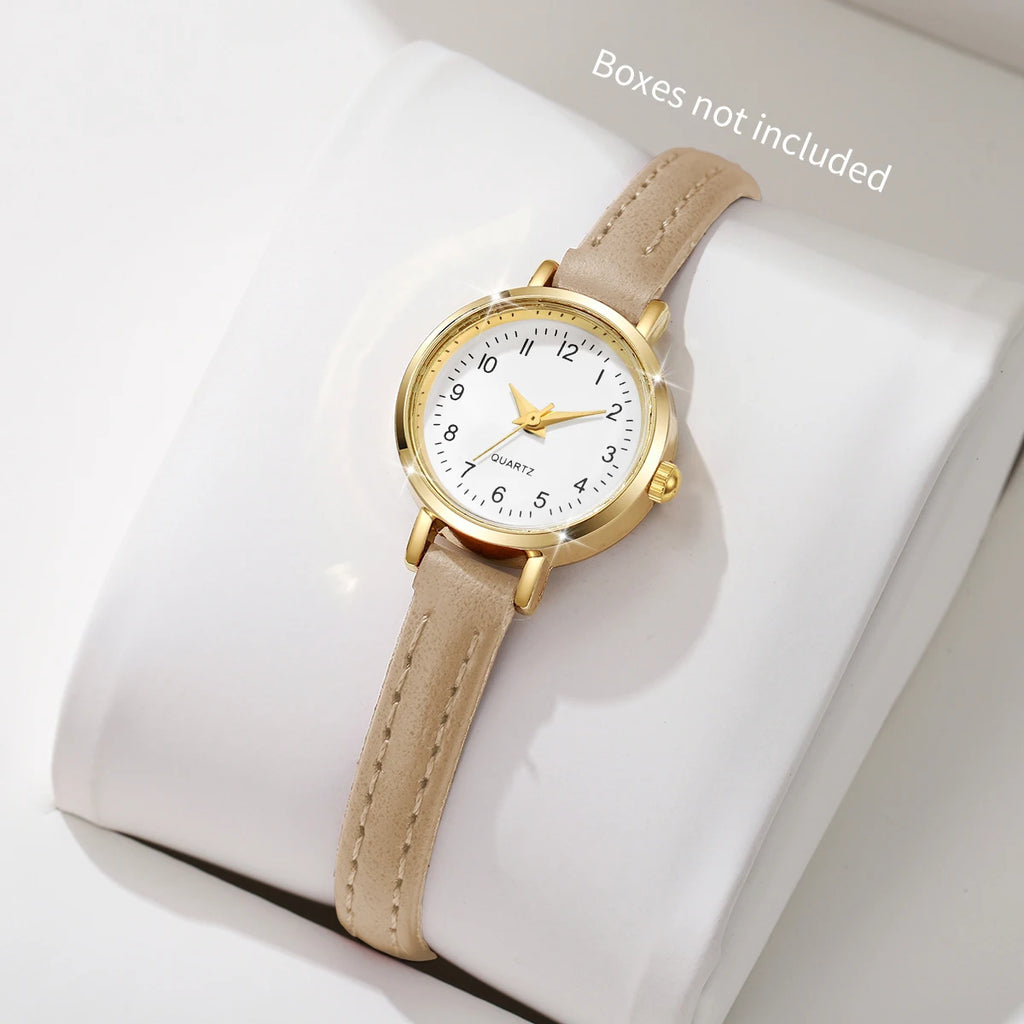 Fashion  Small Dial Women's Quartz Watch Ladies Leather Strap Wrist Watches Reloj Mujer（Without Box） - Sun Studio