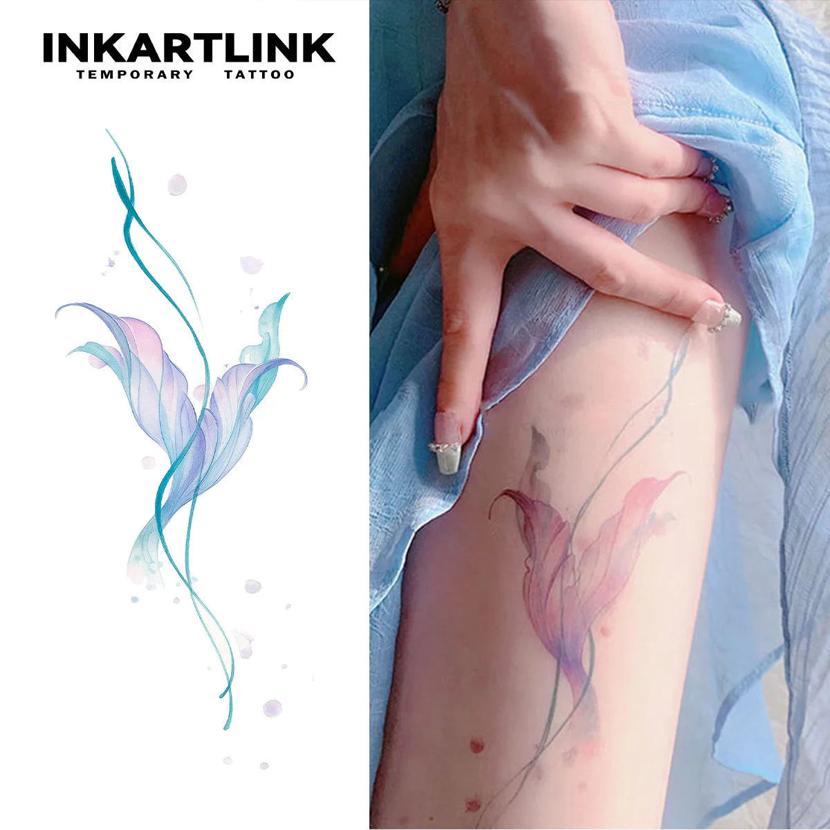 INKARTLINK Temporary Tattoo Stickers Waterproof Color Printing Art Style Temporary Tattoo Party Supplies DIY Stickers - Sun Studio