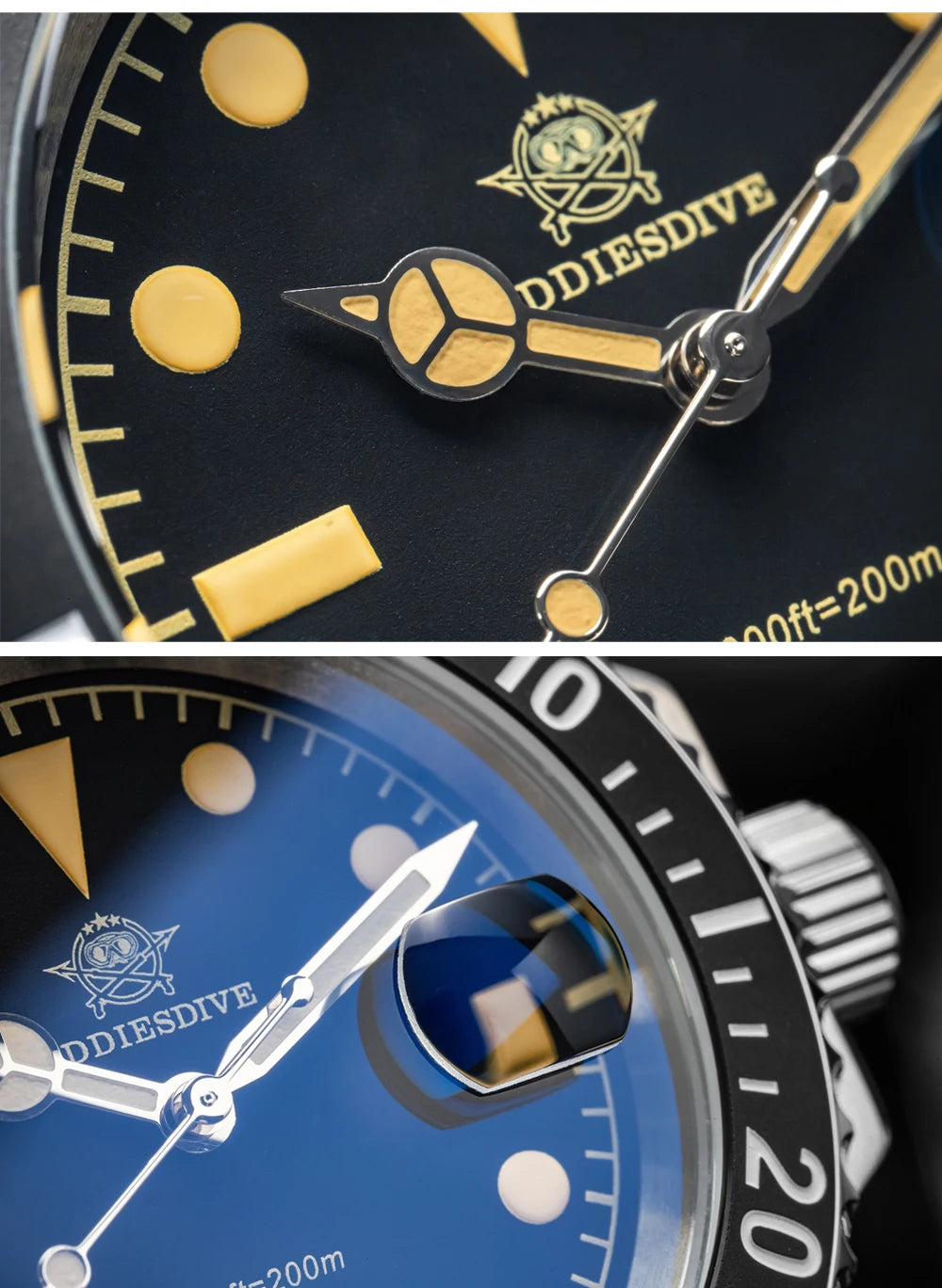 ADDIESDIVE Men's Watch Quartz Calendar Window 316L Stainless Steel Ceramic Bezel 20Bar Waterproof Luminous Watches 41mm - Sun Studio