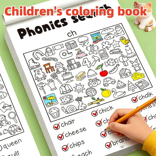 3pcs Cartoon Fun Puzzle Children Coloring Book Look Find Early Kid Education Find Items Observation Focus Enhance Coloring Book - Sun Studio