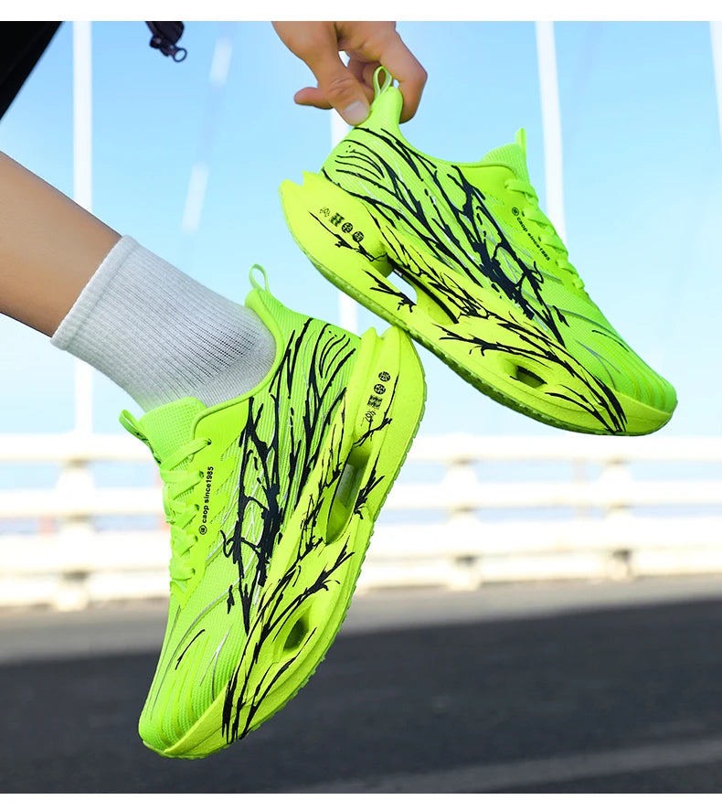 Men Sport Shoes Professional Cushioned Carbon Plate Running Shoes Breathable Couple Casual Sneakers Marathon Athletic Footwear