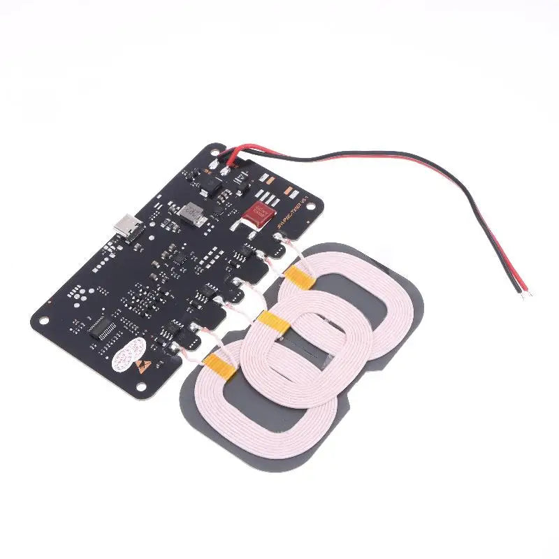 20W High-Capacity Wireless Charger for Car/Home Use; Includes Type-C Interface and 3-Coil DC9-32V Module - Sun Studio