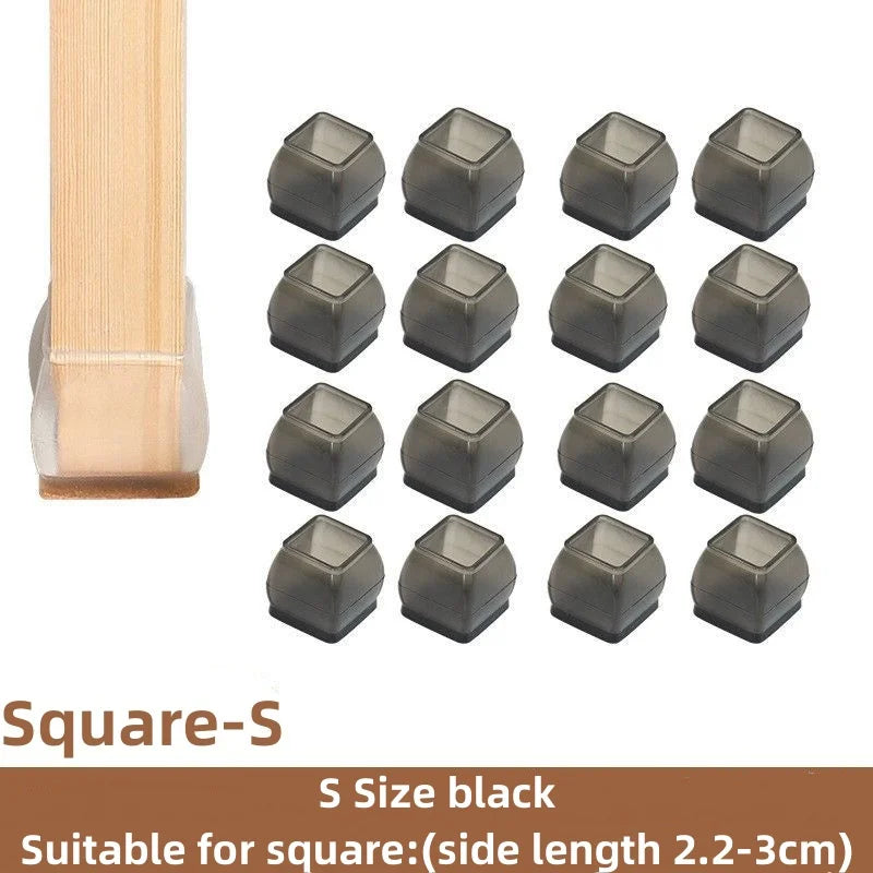 16Pcs Silicone Furniture Non-Slip Legs Pads Chair Leveling Feet Mat Hardwood Floors From Scratches Protectors Mat Home Decor - Sun Studio