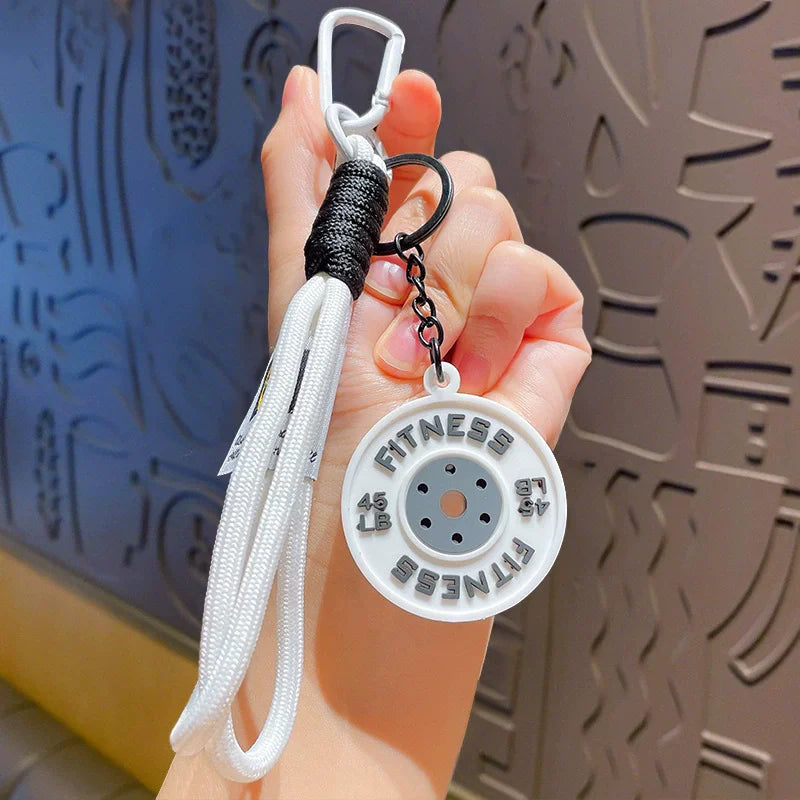 Fitness Keychain Gym Lovers Fitness Enthusiast Gift Barbell Keychain Fitness Bag backpack Charms - Sun Studio
